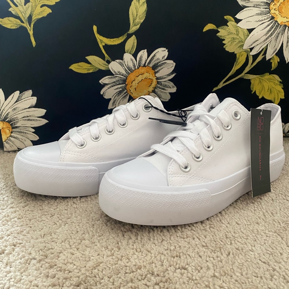 NWT! White Platforms Sneakers